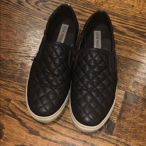 Steve Madden Black Leather Sneakers